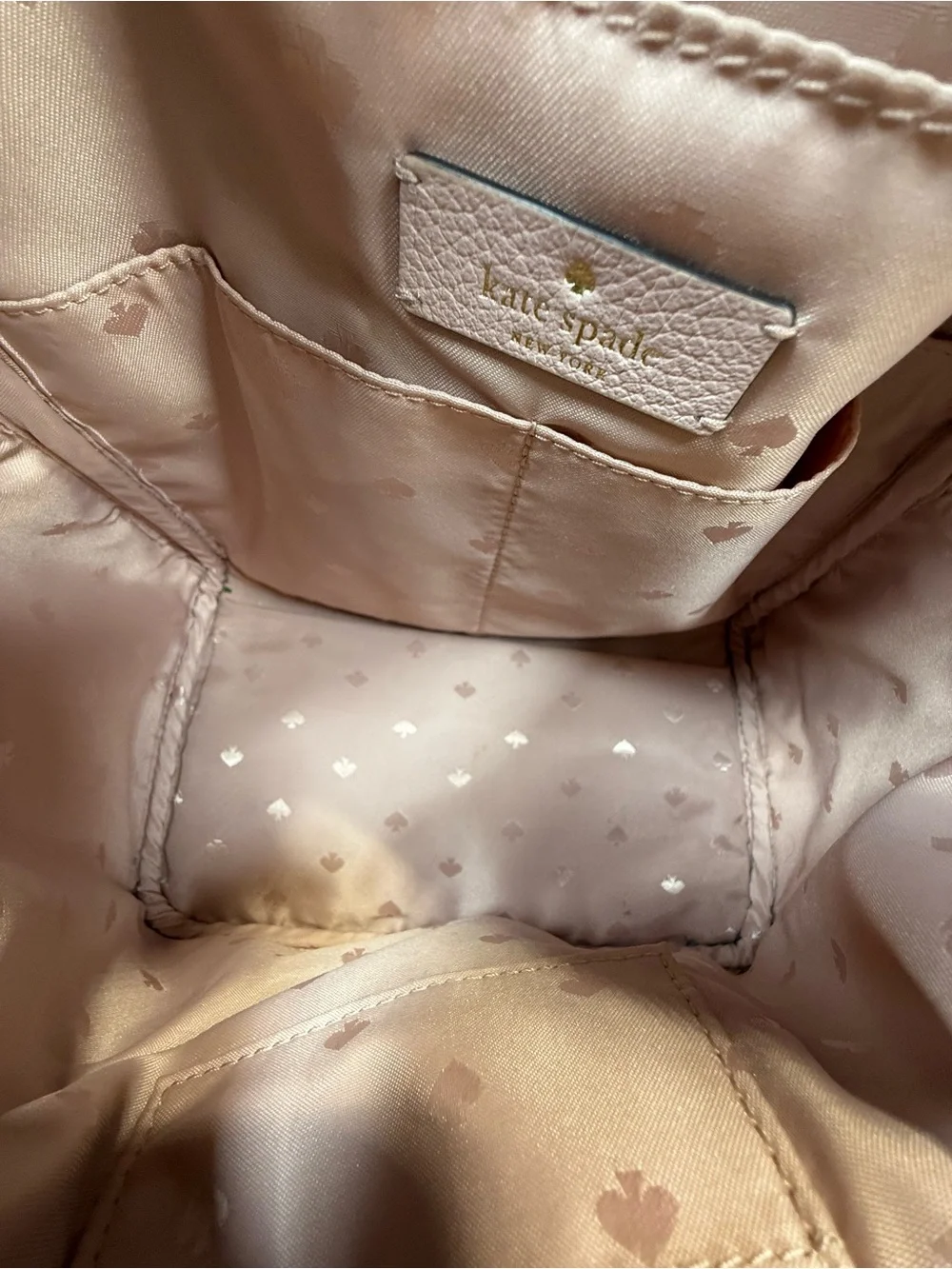kate spade Pale Pink Pebbled Leather  Backpack